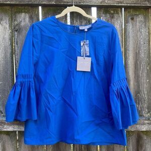 Marled Reunited Clothing Colbalt Blue Bell Sleeve Top NWT | XL
